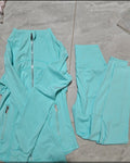 Teal two piece define Lulu set